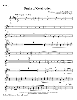 Psalm of Celebration - F Horn 1 & 2
