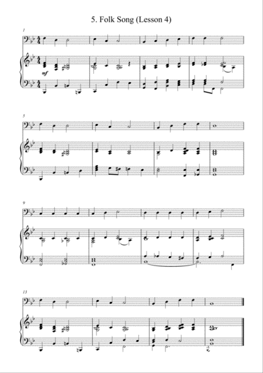 BRASS BASICS - Euphonium Beginners (Piano accompaniment) Brass Duet scores gallery preview page 6