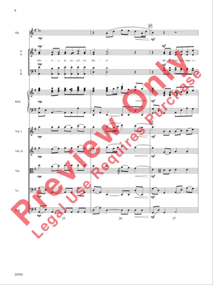 Pavane for a Silent Night Choir scores gallery preview page 9