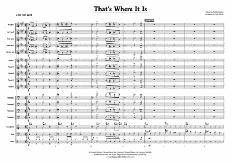 That's Where It Is Big Band scores gallery preview page 2