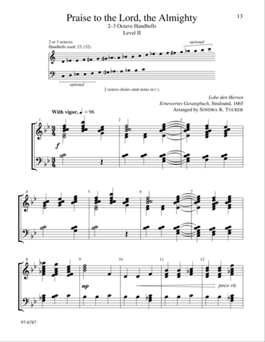 Hymn Preludes for Handbells Handbell Choir scores gallery preview page 5