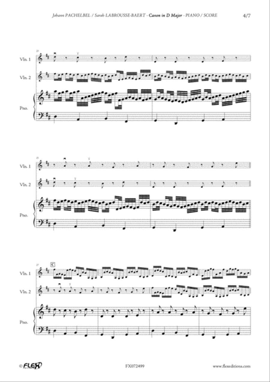 Canon in D Major Canon in D Major Violin scores gallery preview page 4