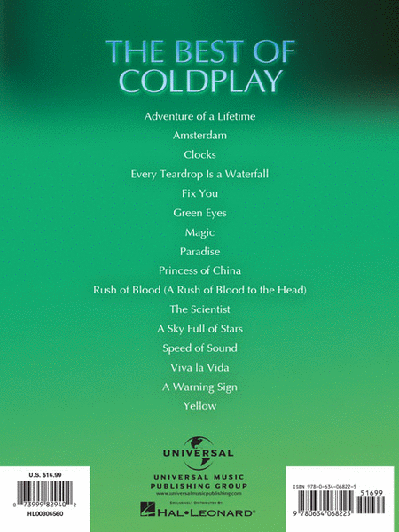 The Best of Coldplay for Easy Piano – Second Edition