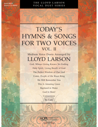 Book cover for Today's Hymns and Songs for Two Voices, Vol. 2