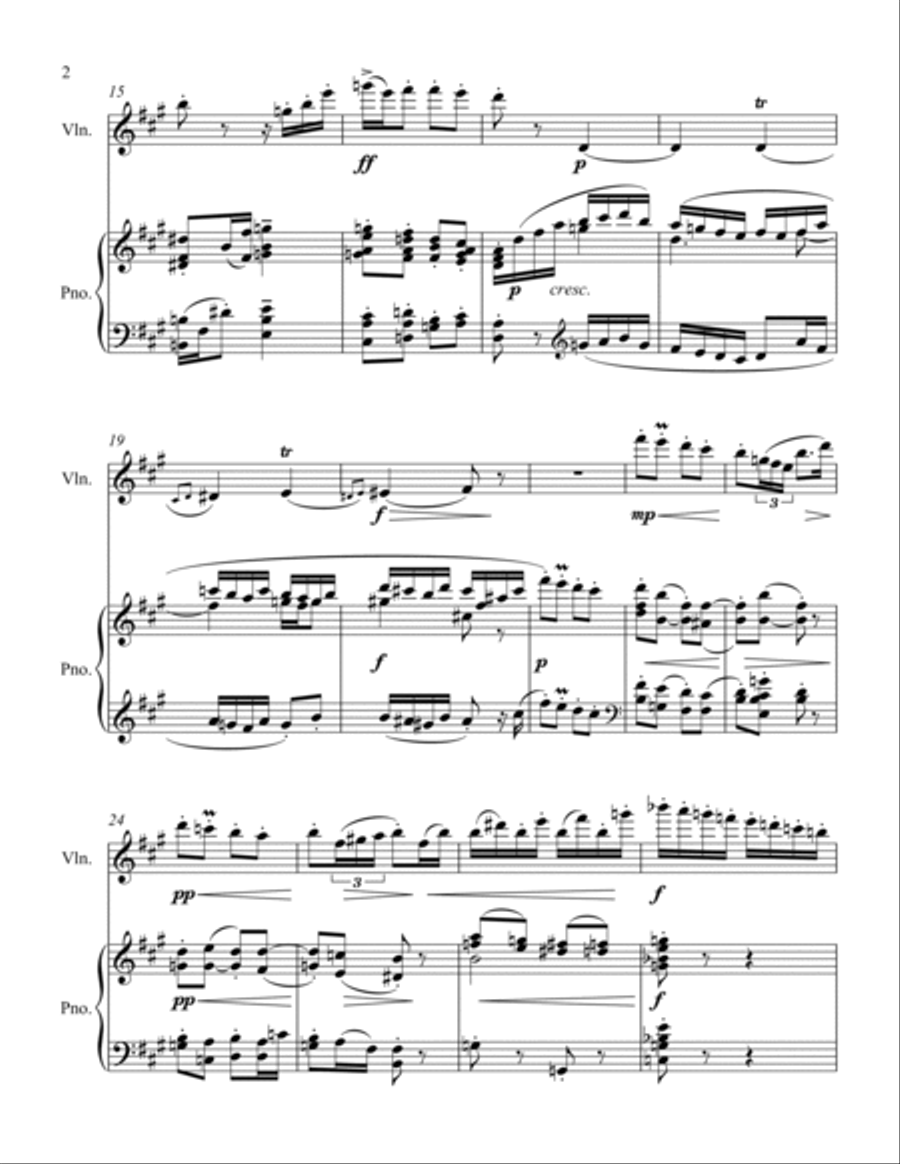 Allegretto Grazioso Violin Solo scores gallery preview page 2