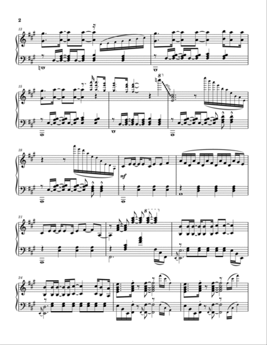 Dancing Queen Piano Solo scores gallery preview page 2