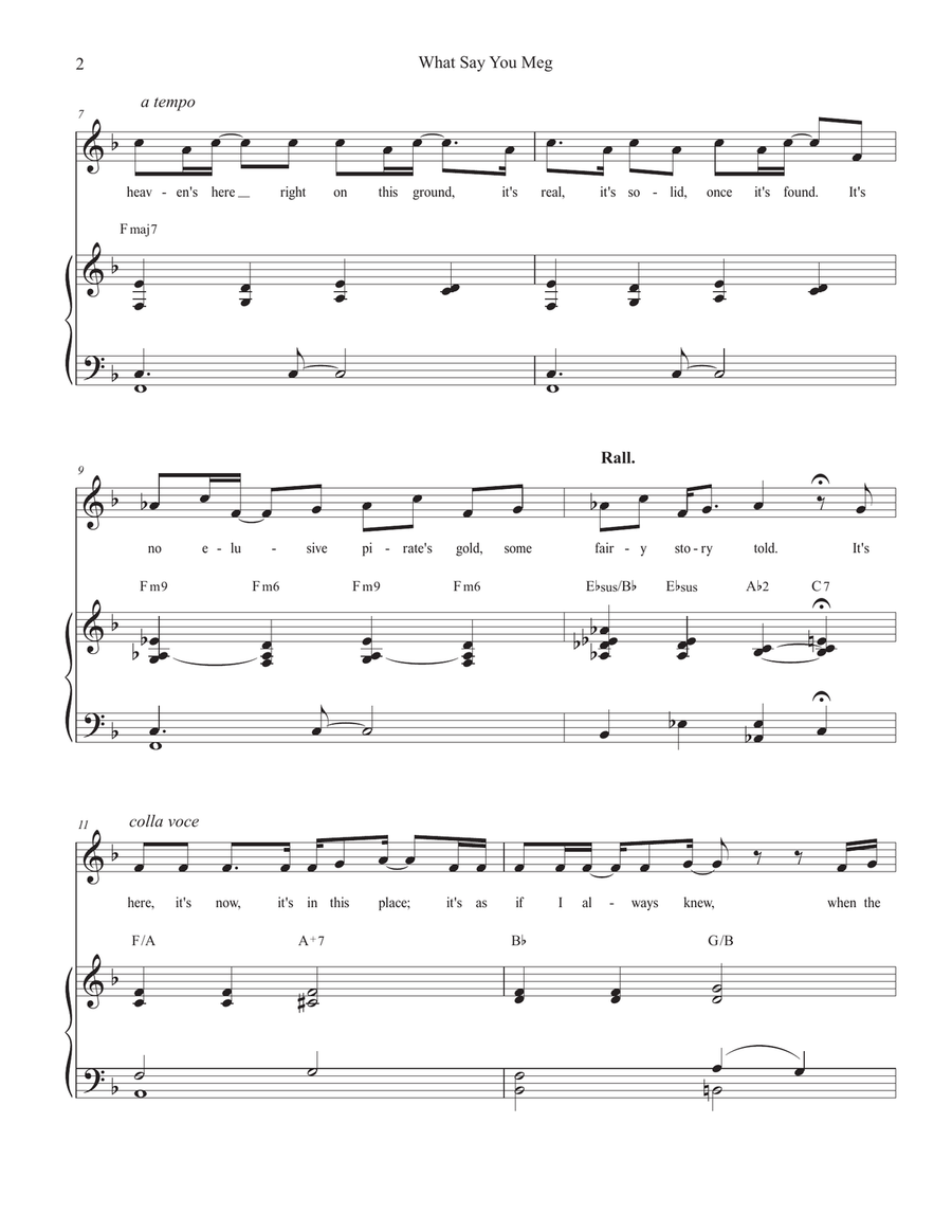 What Say You Meg? Piano, Vocal scores gallery preview page 2