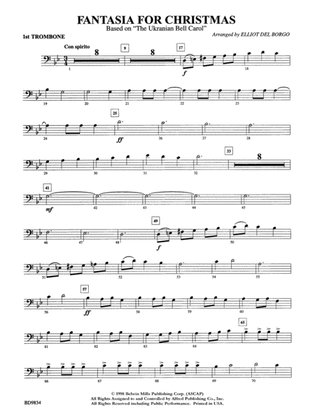 Book cover for Fantasia for Christmas (based on "The Ukranian Bell Carol"): 1st Trombone