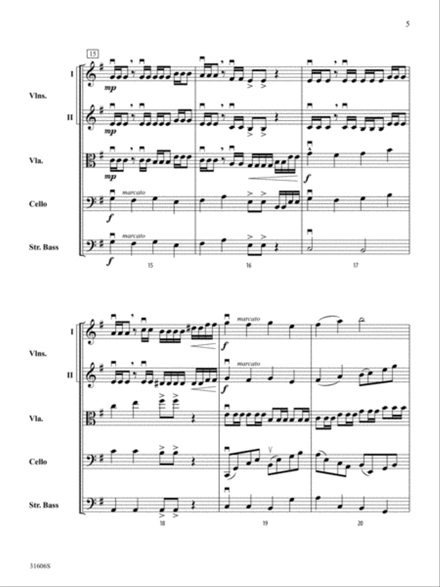 Legend of Sleepy Hollow: Score String Orchestra scores gallery preview page 5