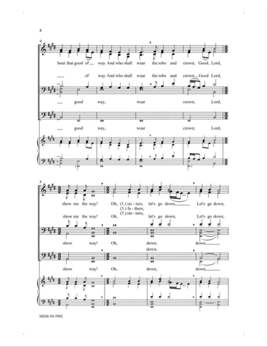 Down in the River to Pray Divisi scores gallery preview page 3