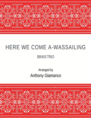 Book cover for Here We Come A-Wassailing - brass trio