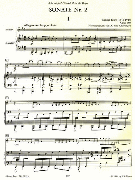 Violin Sonata No. 2 in E minor Op. 108