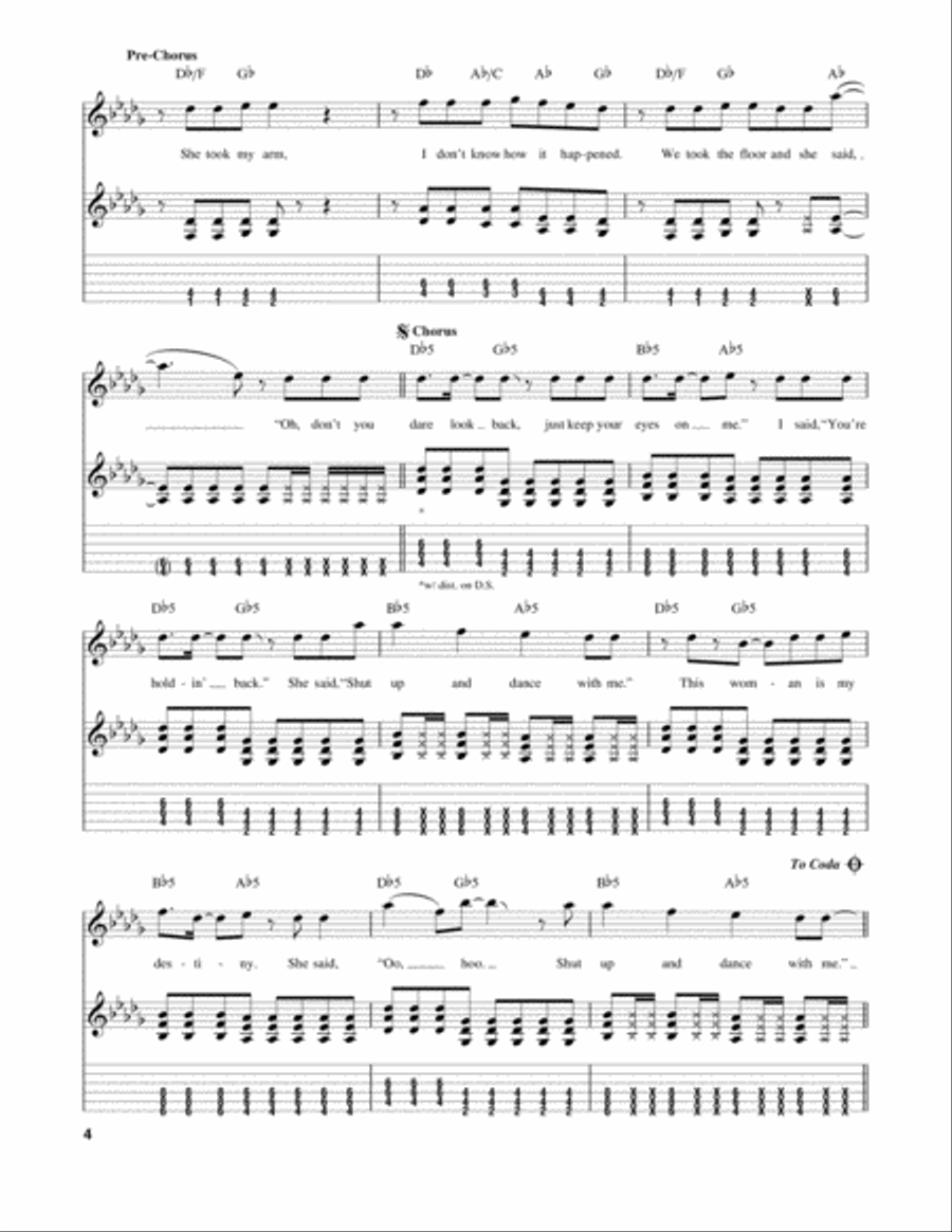 Shut Up And Dance Electric Guitar scores gallery preview page 4