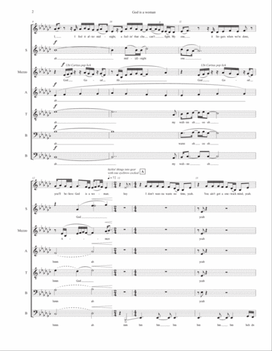 God Is A Woman Divisi scores gallery preview page 2