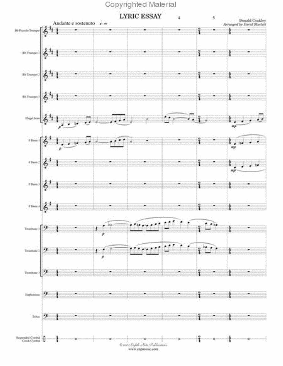Lyric Essay Small Ensemble scores gallery preview page 2