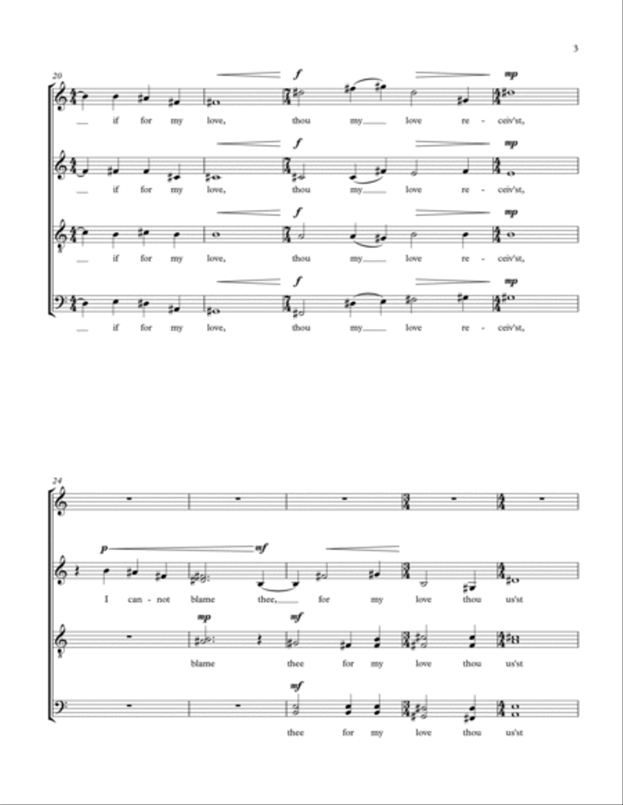 Take All My Loves 4-Part scores gallery preview page 5