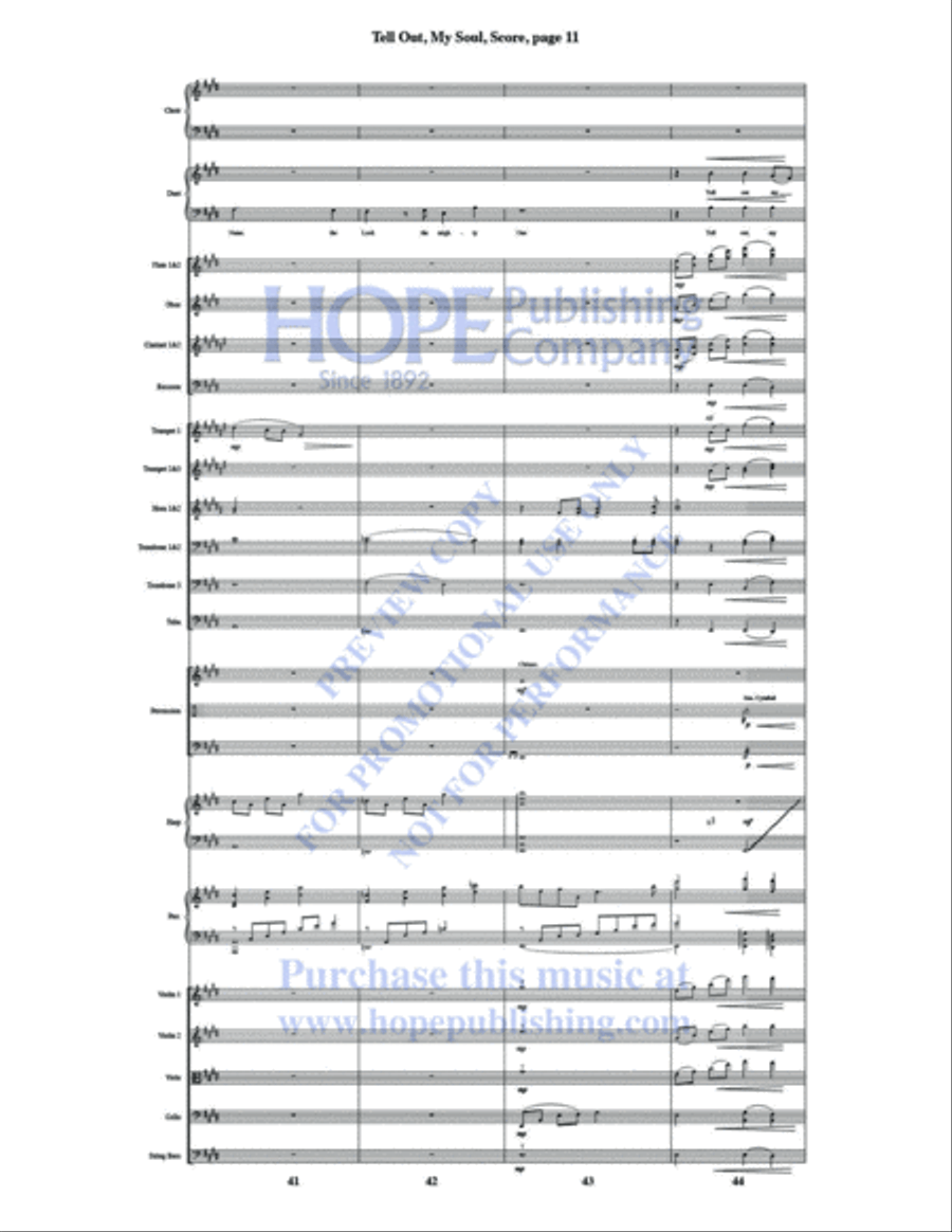 Tell Out, My Soul Tell Out, My Soul Choir scores gallery preview page 13