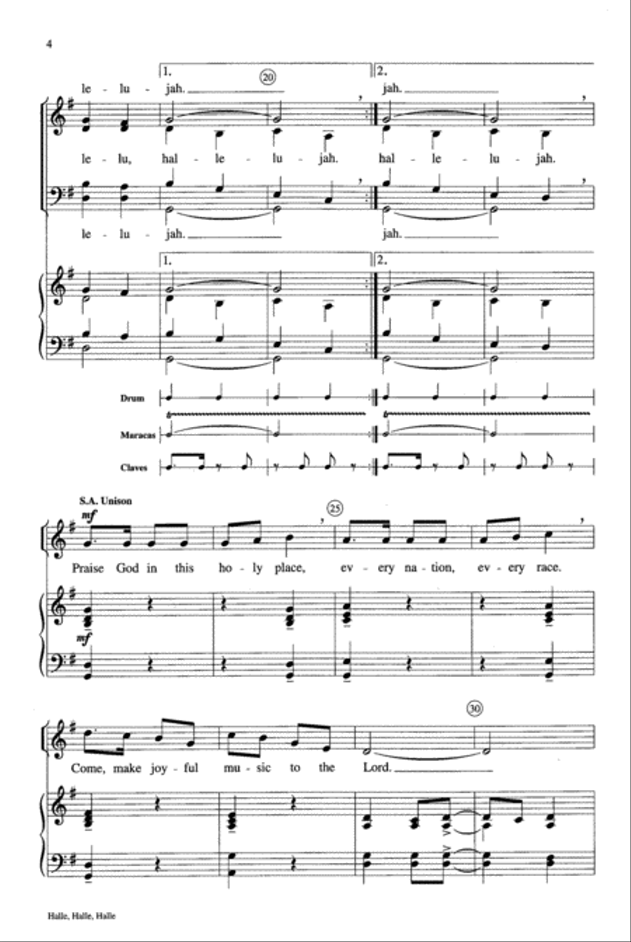 Halle, Halle, Halle 4-Part scores gallery preview page 4