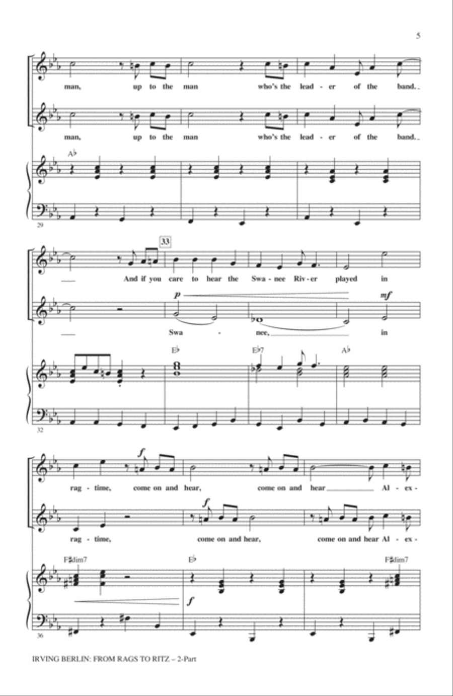 Irving Berlin: From Rags To Ritz (Medley) 2-Part scores gallery preview page 4