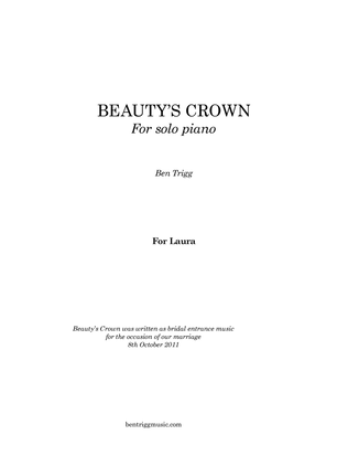 Beauty's Crown (solo piano) – bridal entrance music. Optimised for tablet display