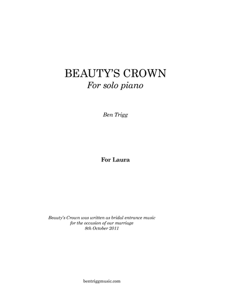 Beauty's Crown (solo piano) – bridal entrance music. Optimised for tablet display image number null
