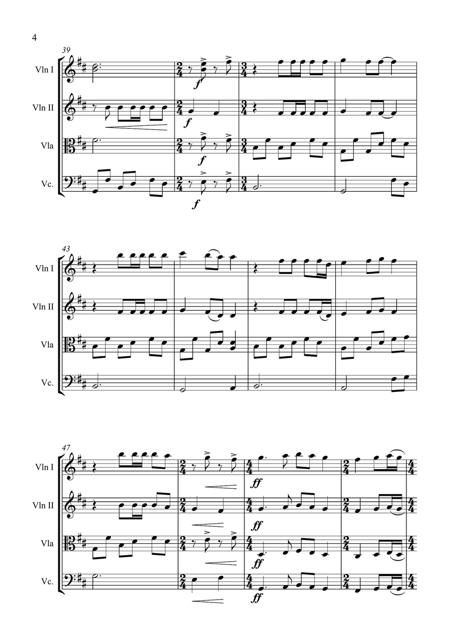 One String Quartet scores gallery preview page 5