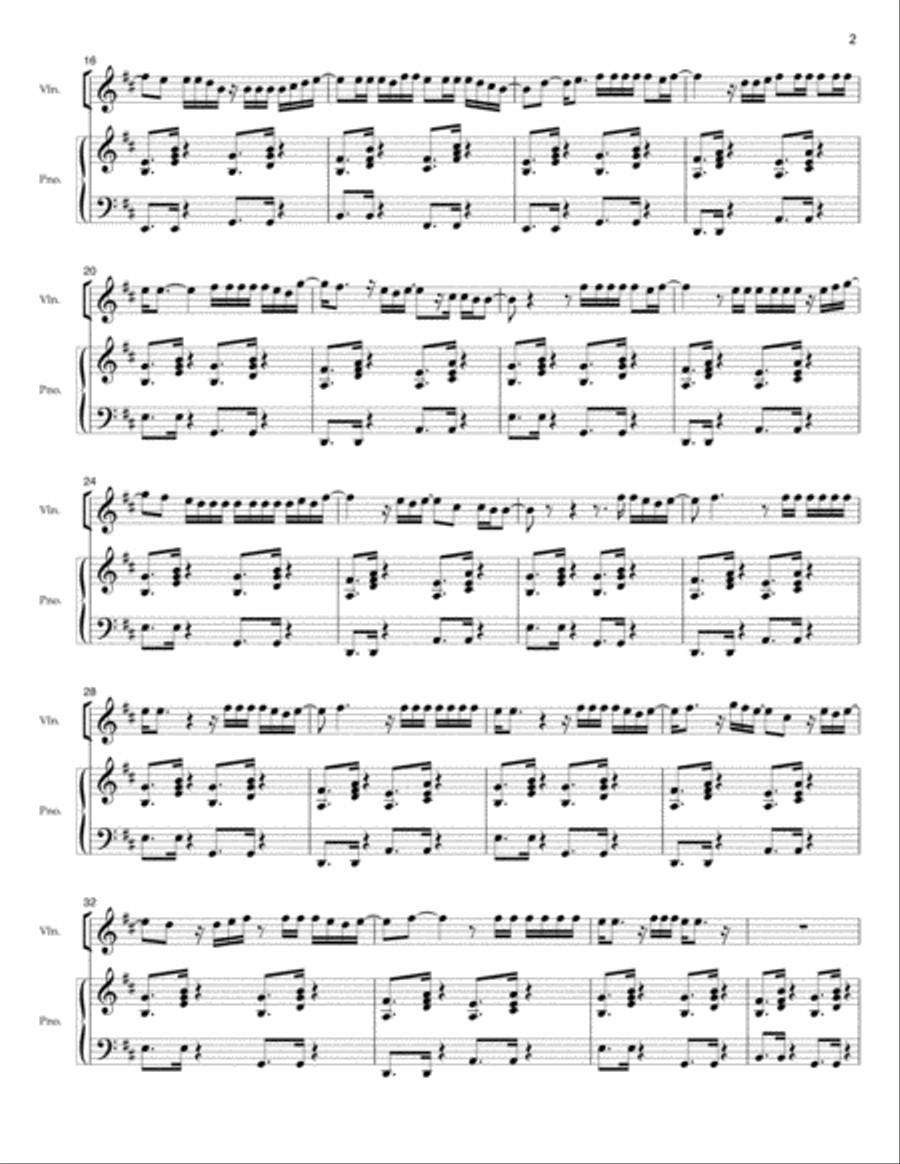 Mirrors Violin Solo scores gallery preview page 2