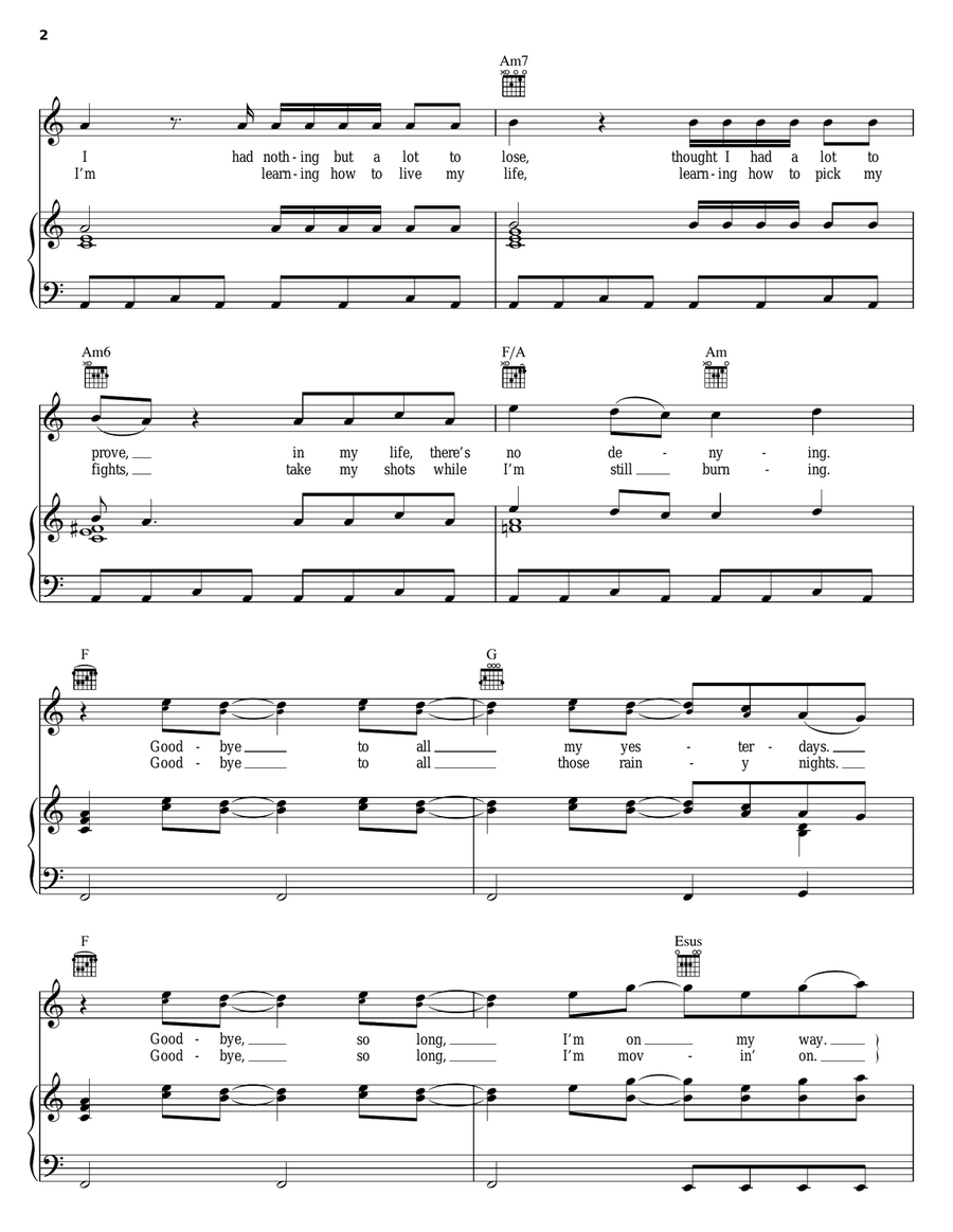 Everyday Piano, Vocal, Guitar scores gallery preview page 2