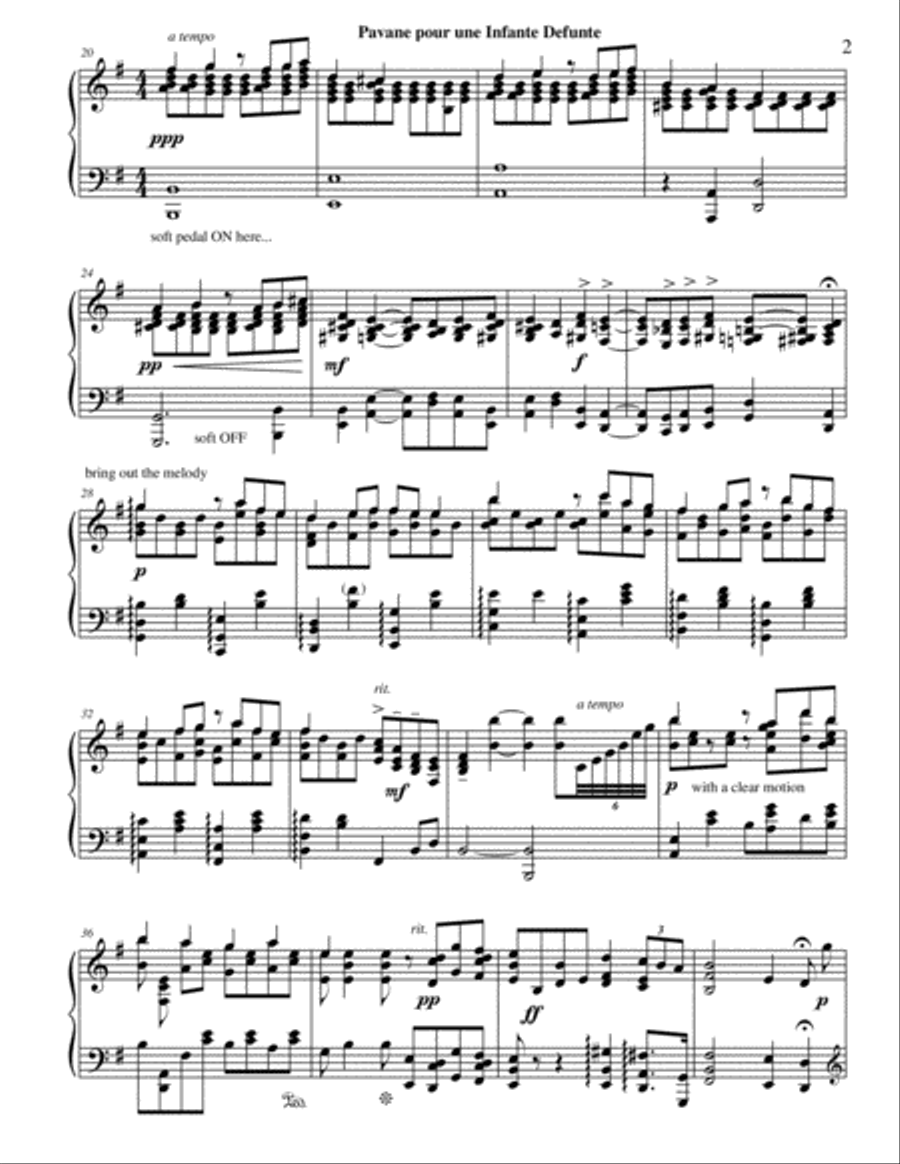 Pavanne pour une Infante Defunte Piano Method scores gallery preview page 3