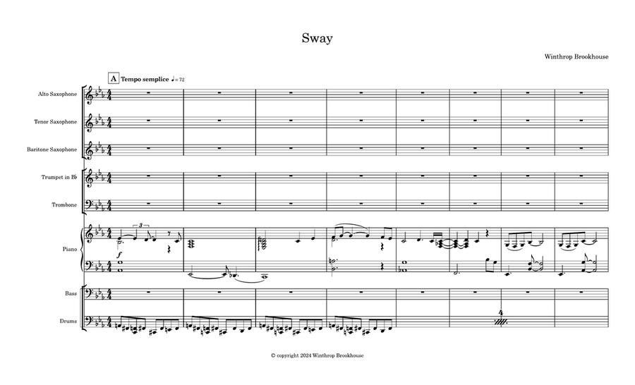 Sway Jazz Ensemble scores gallery preview page 1