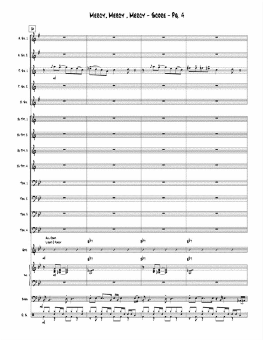 Mercy, Mercy, Mercy Jazz Ensemble scores gallery preview page 5