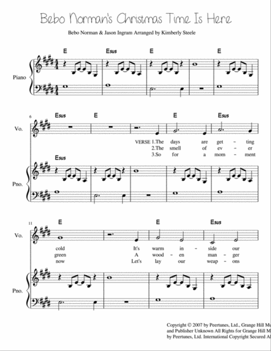 Christmas Time Is Here Voice scores gallery preview page 1
