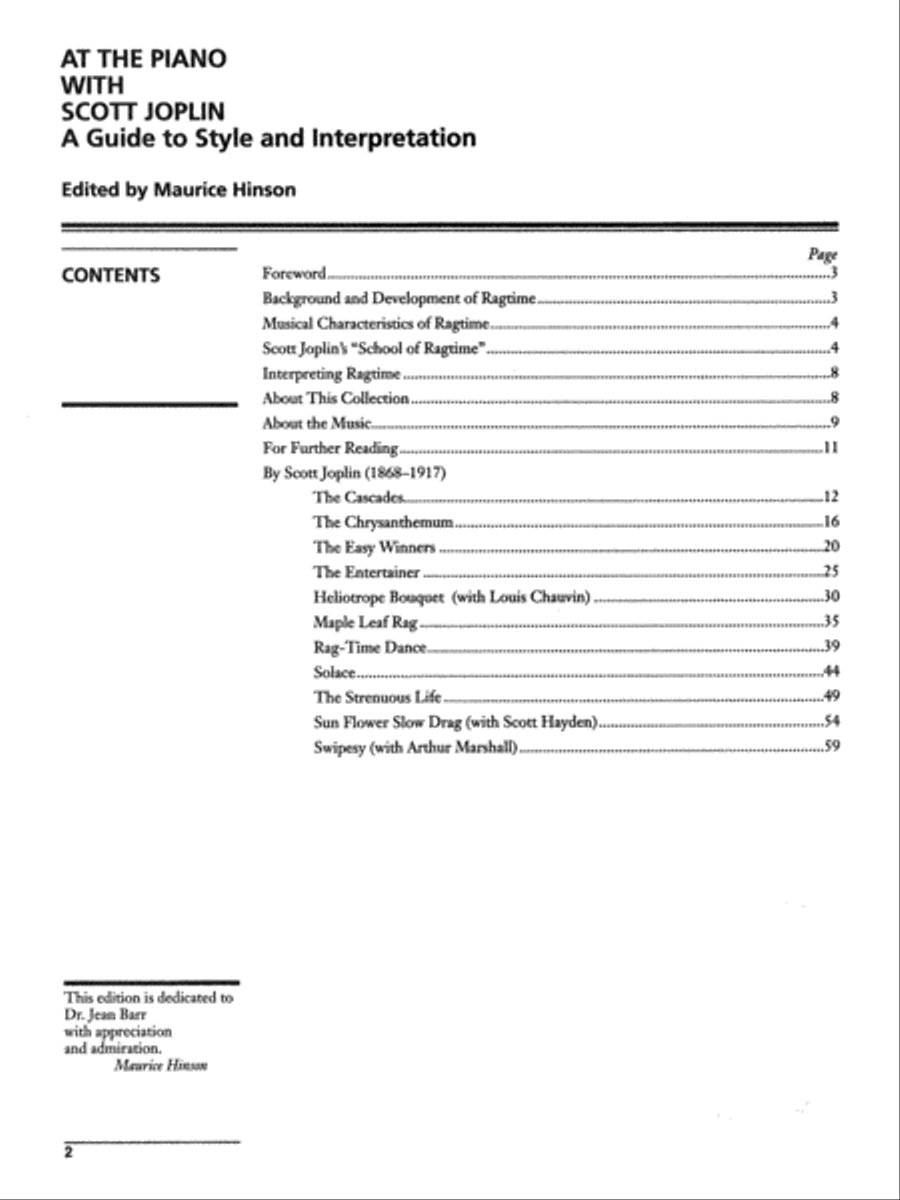 Scott Joplin at the Piano Piano Solo scores gallery preview page 2