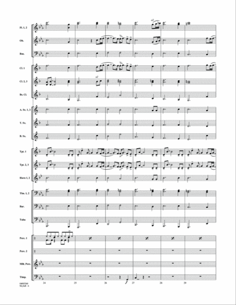 Skyfall - Conductor Score (Full Score) Concert Band scores gallery preview page 6