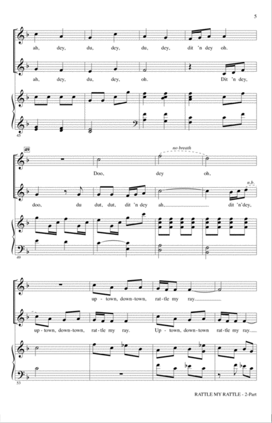 Rattle My Rattle (arr. Susan Brumfield) 2-Part scores gallery preview page 4