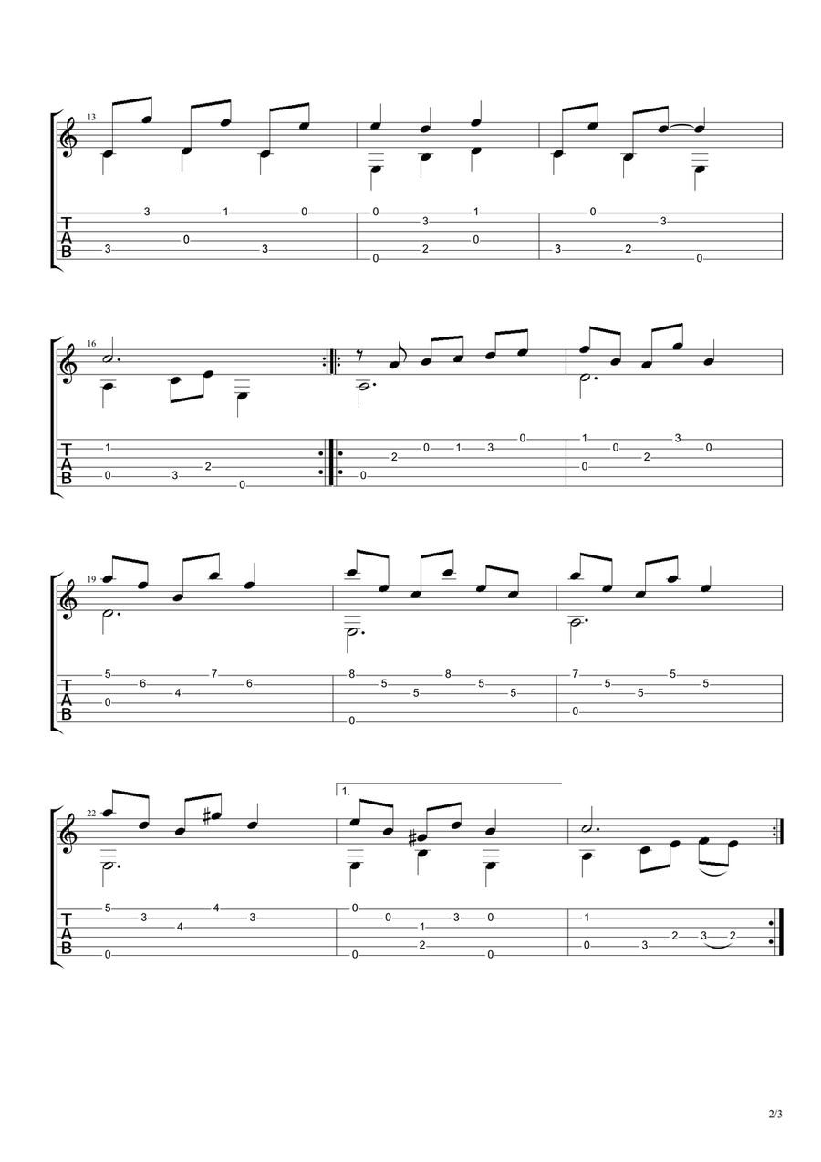 Luna y Sol Guitar Tablature scores gallery preview page 2