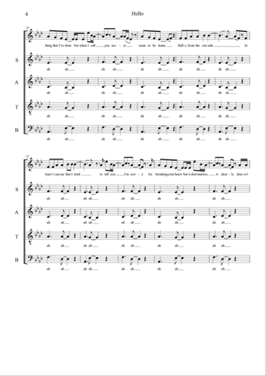 Hello 4-Part scores gallery preview page 4