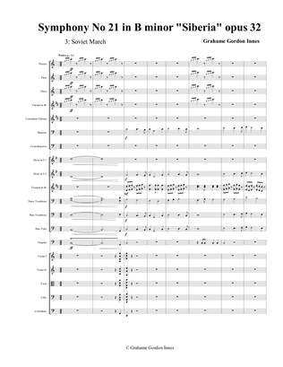 Book cover for Symphony No 21 in B minor "Siberia" Opus 32 - 3rd Movement (3 of 4) - Score Only