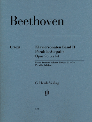 Book cover for Beethoven - Piano Sonatas Vol 2 Op 26-54 Perahia Edition