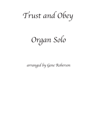 Book cover for Trust and Obey Organ Solo