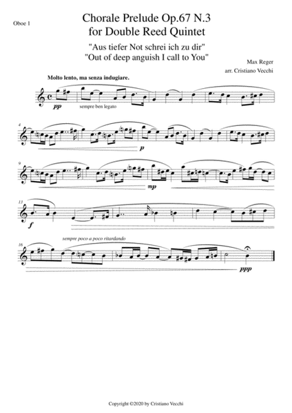 Chorale Prelude Op.67 N.3 for Double Reed Quintet image number null