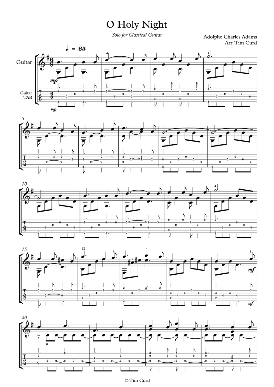 O holy cheap night classical guitar