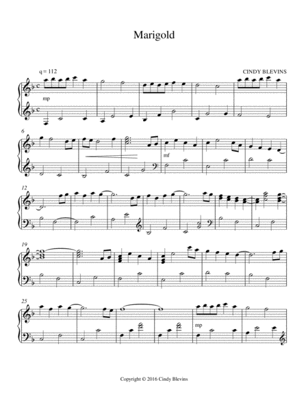 Marigold, original solo for Lap Harp image number null
