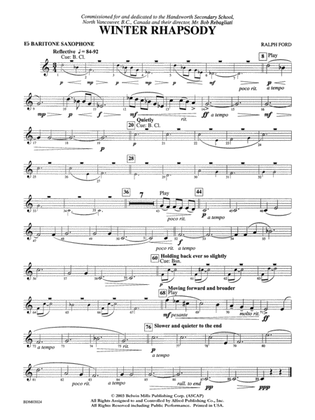 Winter Rhapsody: E-flat Baritone Saxophone