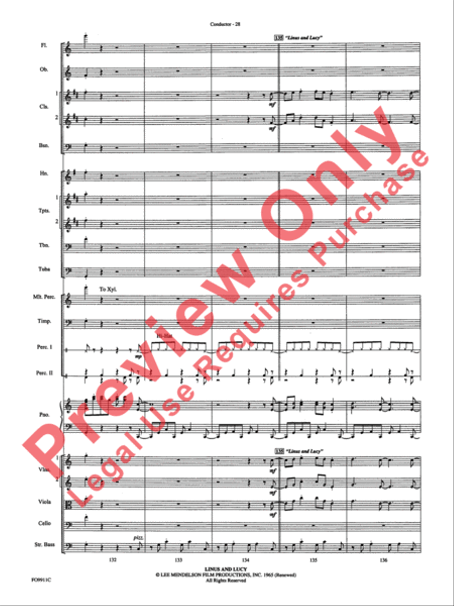 A Charlie Brown Christmas Full Orchestra scores gallery preview page 31