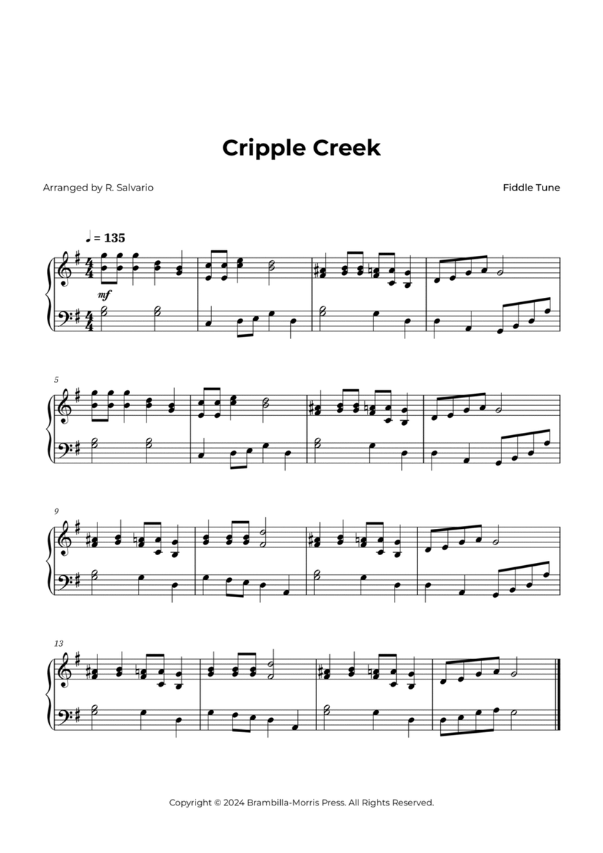 Cripple Creek - Intermediate Piano image number null