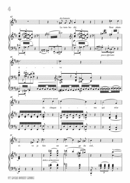 Liszt-La tombe et la rose in b minor,for Voice and Piano image number null