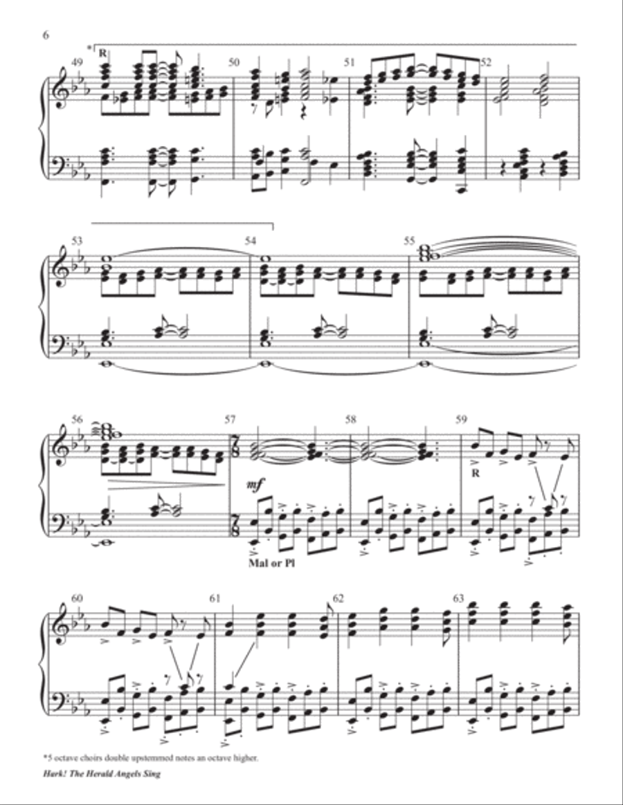 Hark! the Herald Angels Sing 5-Octaves scores gallery preview page 7