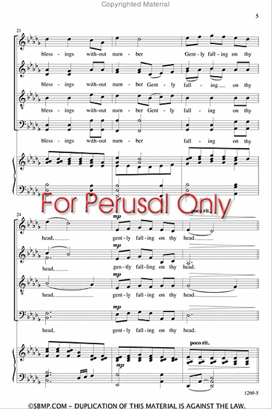 Cradle Hymn - SATB Octavo 4-Part scores gallery preview page 4