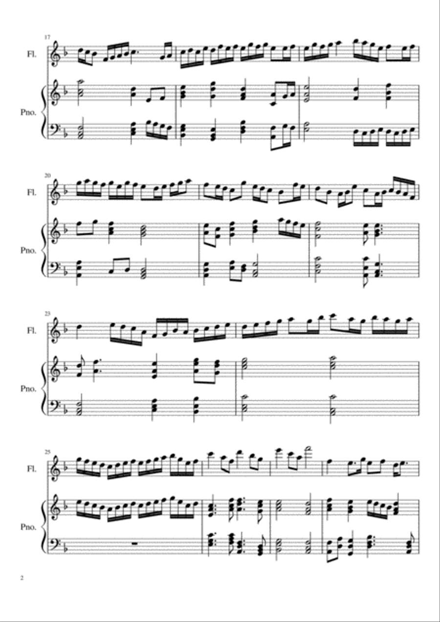Loretta's Theme and Variations Flute Solo scores gallery preview page 2